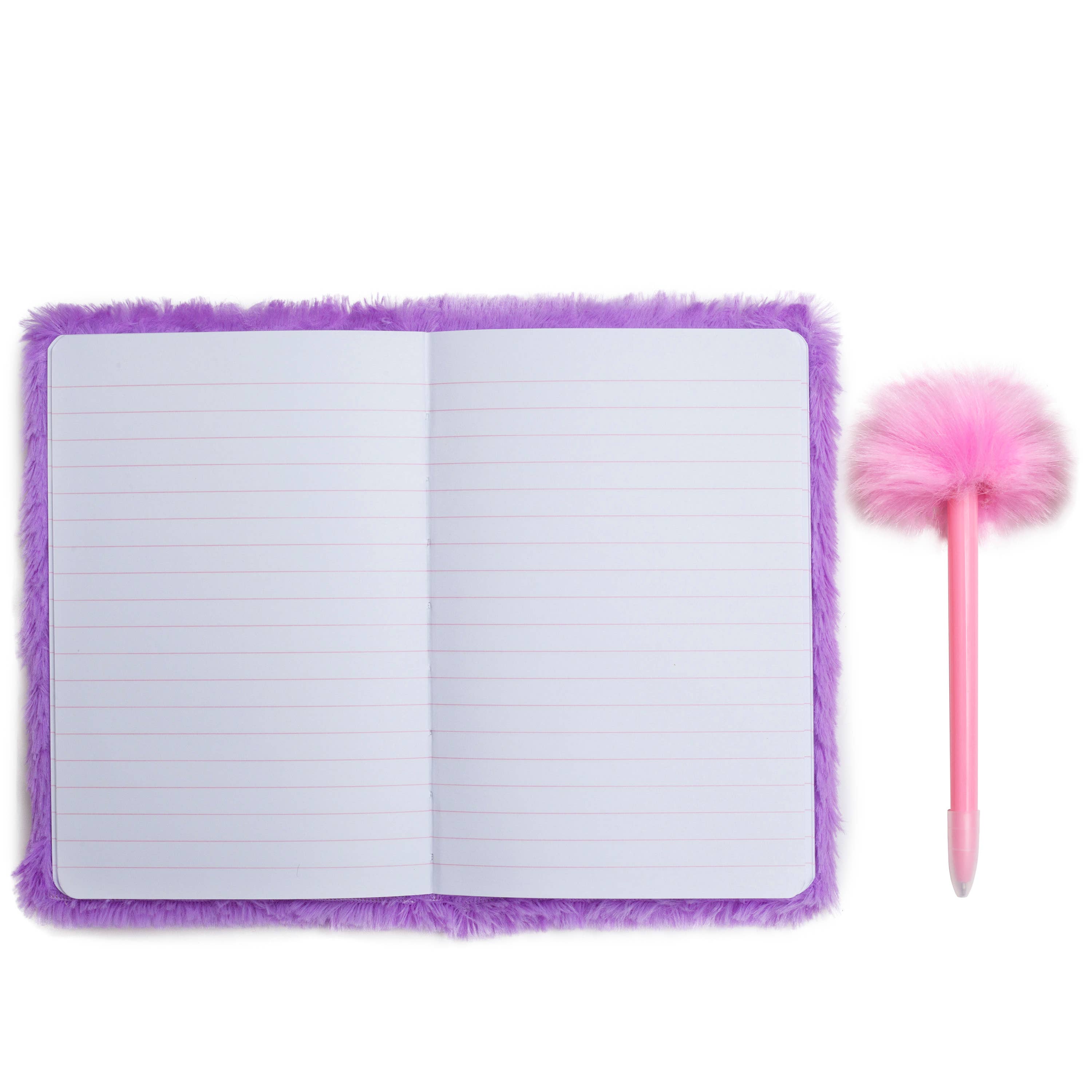 Mad Ally - Wholesale Notebook - Fluffy Notebook - Purple Unicorn2