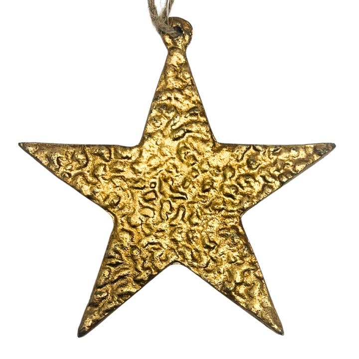 David Christopher's Collection - Wholesale Christmas Decoration - Ornate Gold Star Ornament 6”