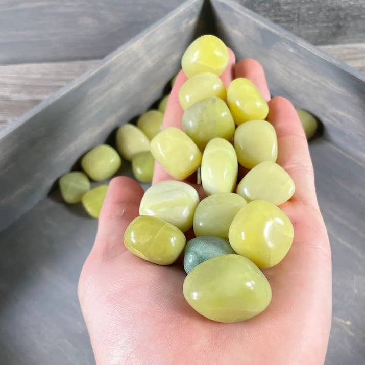 Serpentine Tumbled Stones – 1 Pound Lot Bulk Crystals for wholesale by Keystone Crystals