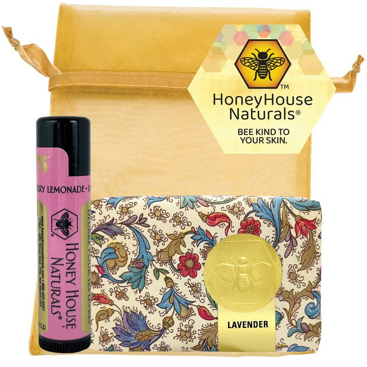 3.5oz Soap & Lip Butter Gift Set for wholesale by Honey House Naturals