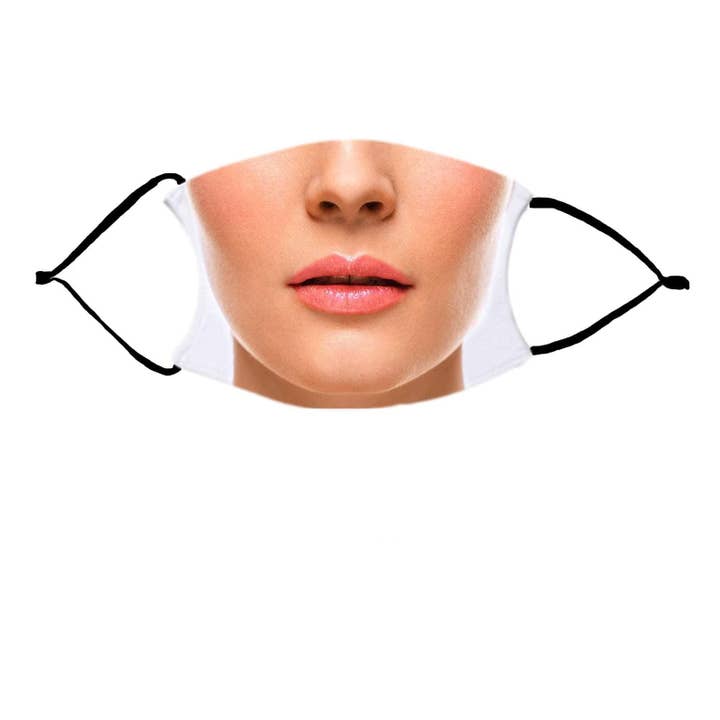 FUN WOMEN'S FACES PRINTED REUSABLE FACE MASK WITH OPTIONAL FILTER for wholesale by Monogramonline Inc.