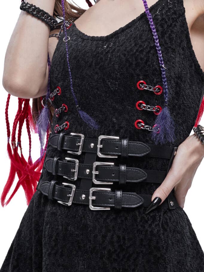 Black AS096 - Gothic Waist Cincher for wholesale on Faire0