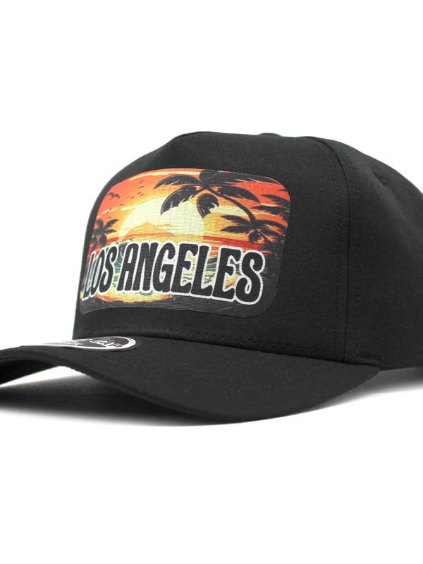 LOS ANGELES SOLNEDGANG SNAPBACK for engroshandel hos Insane Gene USA