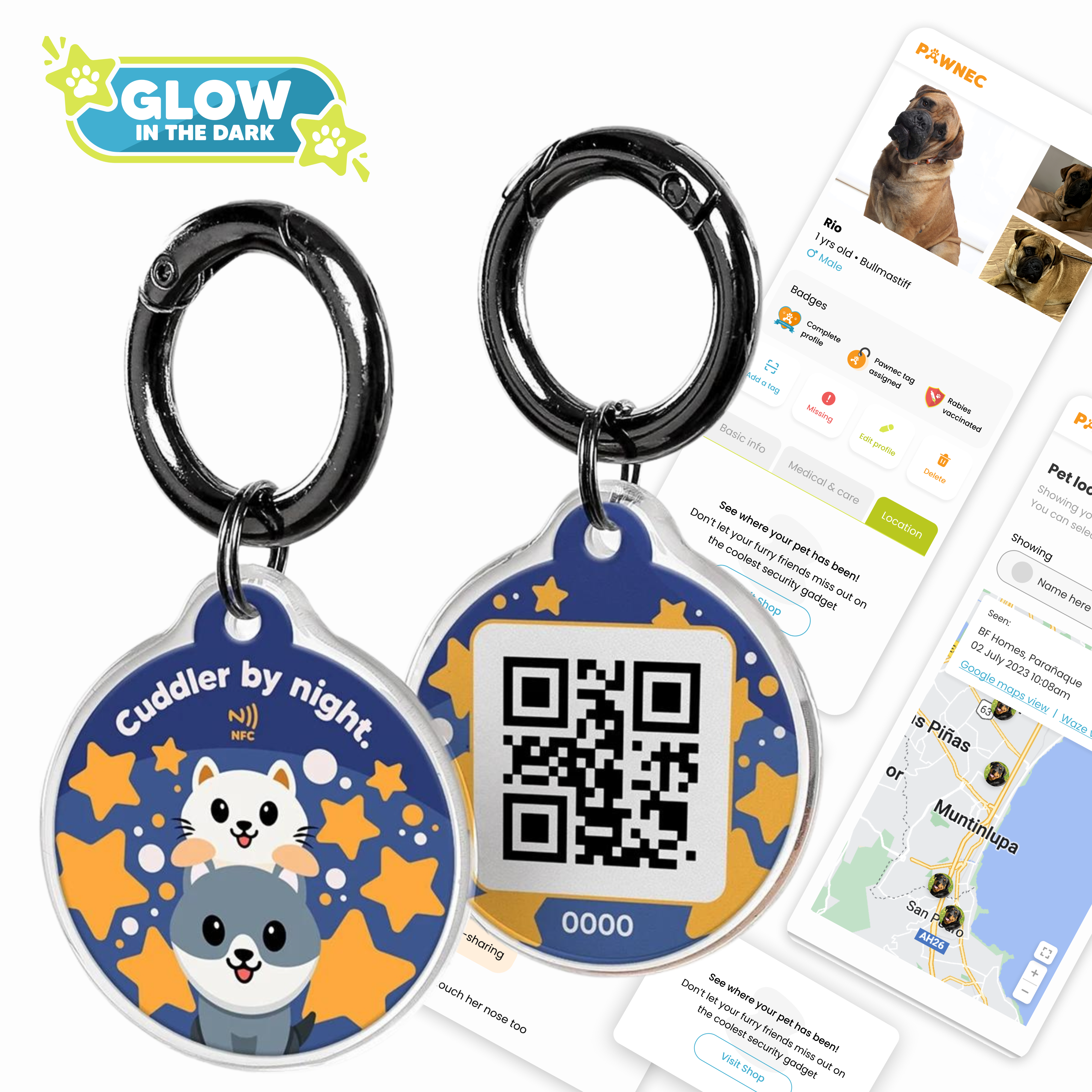 Pawnec - Wholesale Pet Identification Tag - Cat/Dog - IndieTag "Glow n Go"3