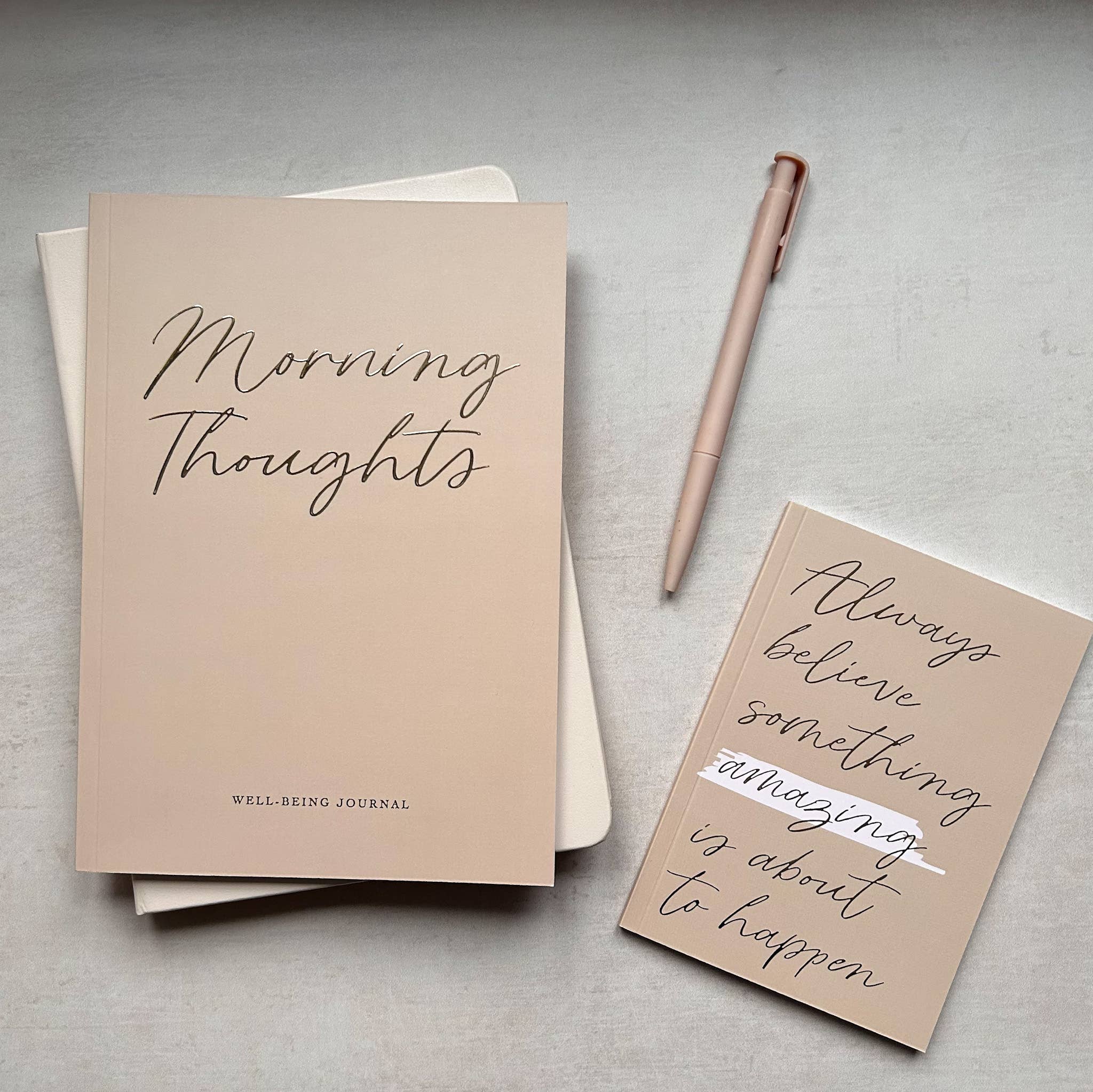 Três Paper Co - Vente Journal intime - Journal de bien-être Morning Thoughts avec dorure3