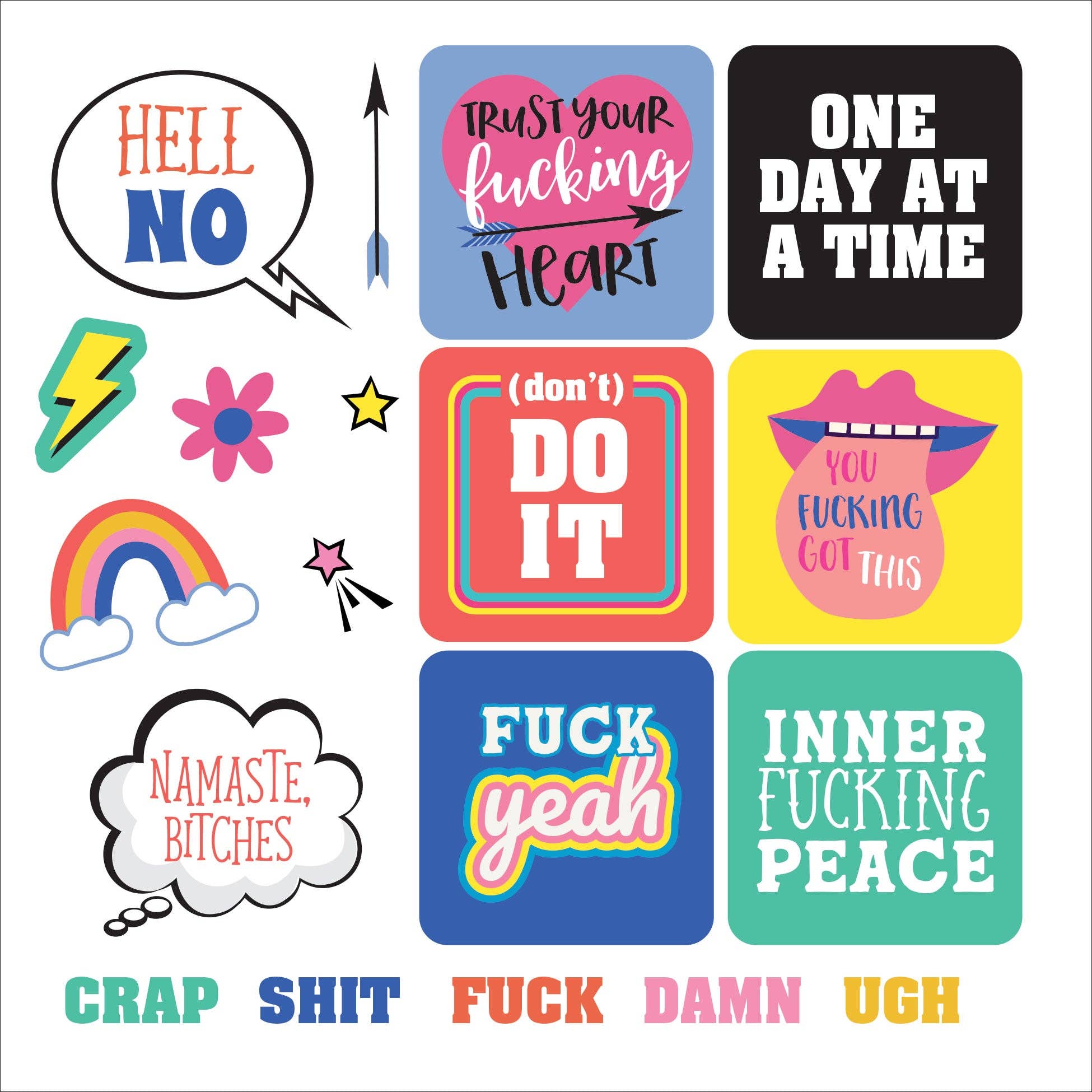 Peter Pauper Press - Wholesale Sticker - Inner F*cking Peace Sticker Book8