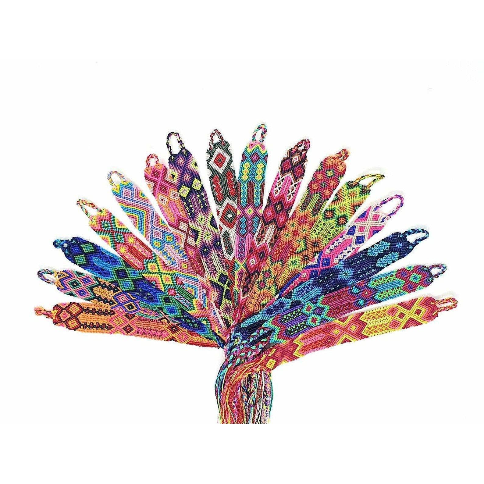 Lumily – wholesale Vävt/flätat armband – Vänskapsarmband i boho-stil med vävt mönster (4 storlekar) – Mexico13