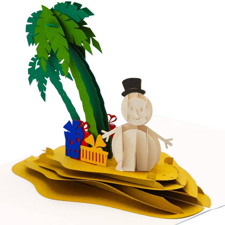 Carte de Noël Snowman Island pour la vente par Paper Love