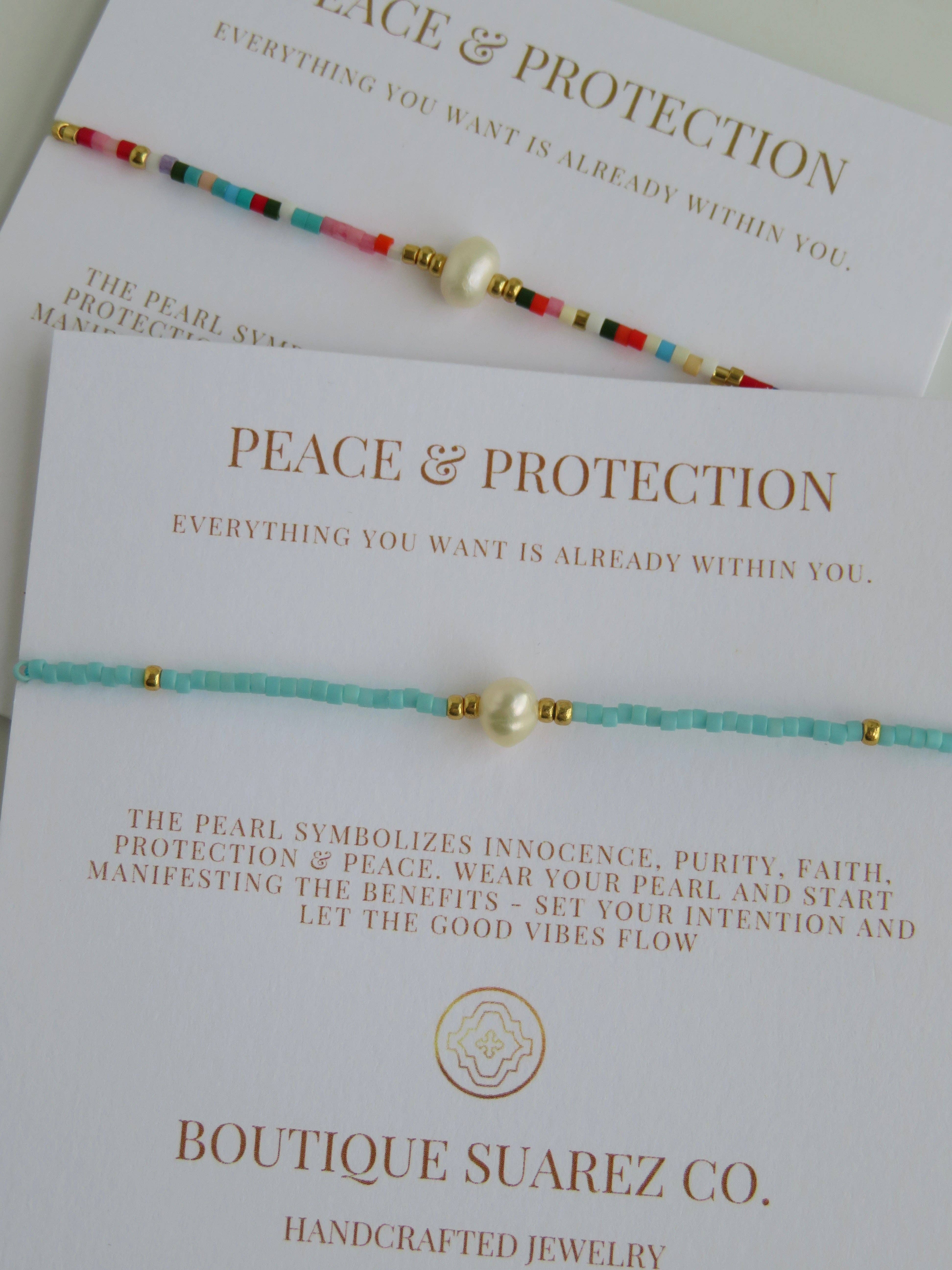Boutique Suarez Co. - Wholesale Beaded Bracelet - Manifest Peace - Pearl Bracelet29