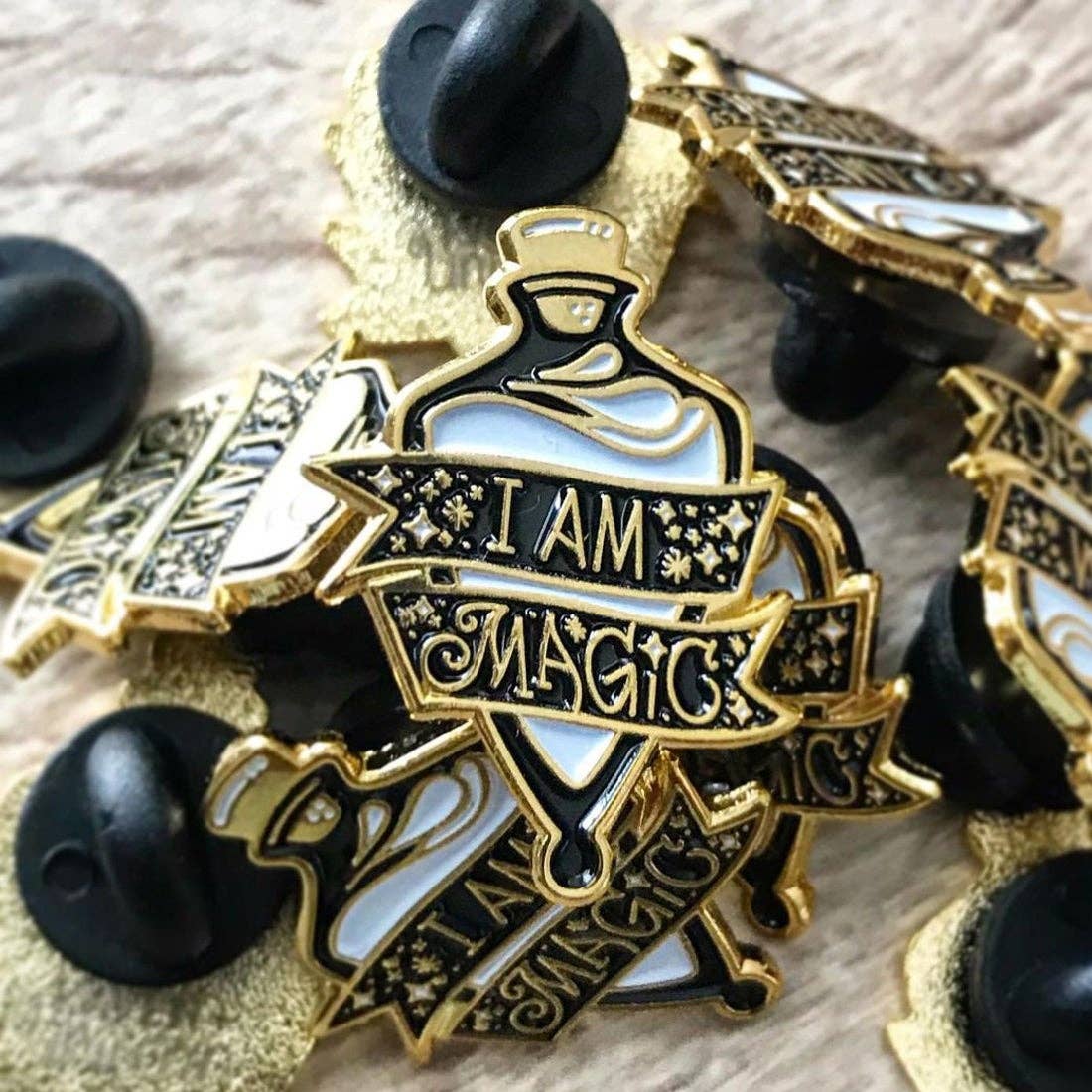 Raven + Unicorn - Wholesale Lapel Pin/Button - I Am Magic Pin1