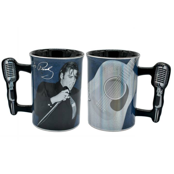 Elvis Mug - Metallic Guitar w/ Microphone Handle for wholesale by MID-SOUTH PRODUCTS