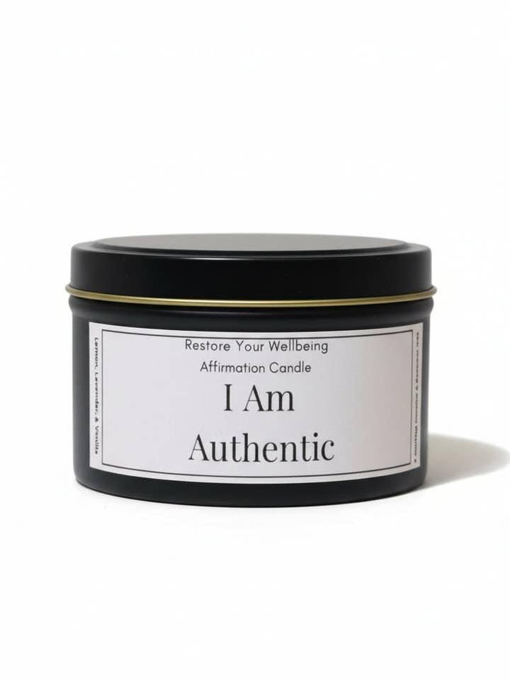 I am Authentic Affirmation Candle for wholesale by Restore Your Wellbeing