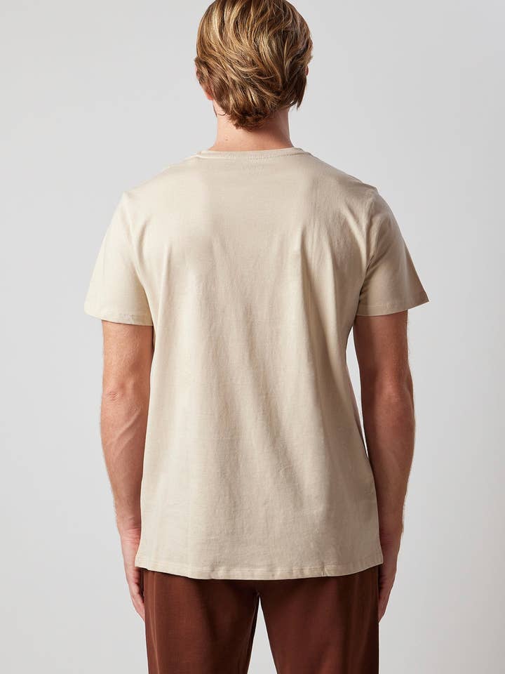 Ecru Crewneck t-shirt in certified organic cotton for wholesale on Faire3
