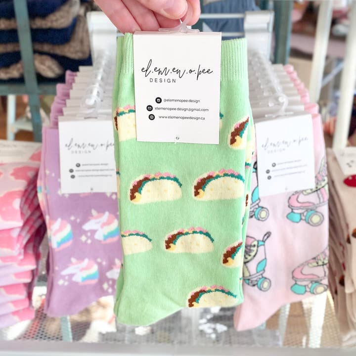 Socks - Taco Unisex Socks for wholesale by Elemenopee Design