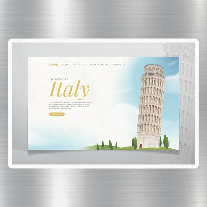 Welcome to Italy Travel Sticker for wholesale by GraffMerch.com
