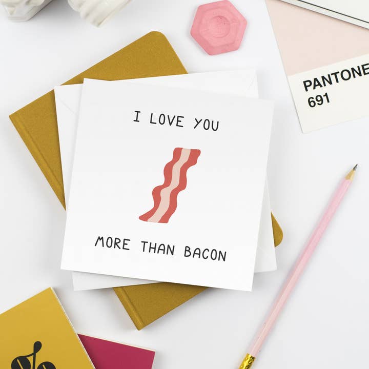 CoolSource Cards – wholesale Love card – Bacon Love You | Greetings Card | Birthday Card4