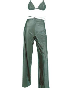 Silk Mojito leren broek en top set voor wholesale door Serena Esse