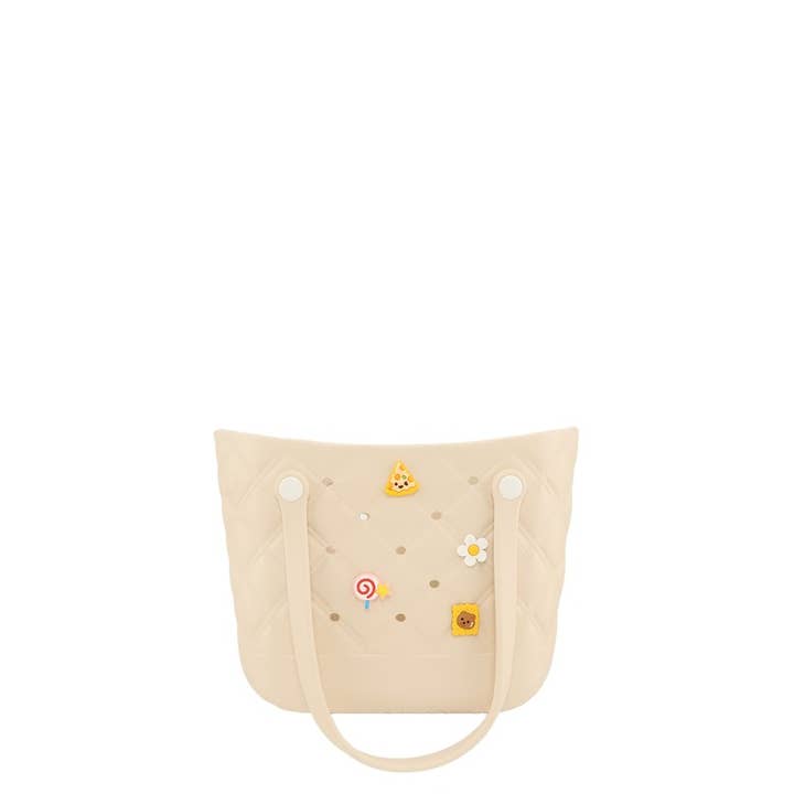 anbfashion - Wholesale Crossbody Bag - Women's - Small Rubber Tote Bag with Decorative Charms 25263