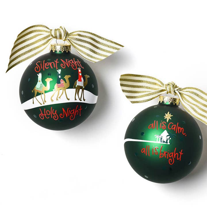 Silent Night Glass Ornament for wholesale by Coton Colors