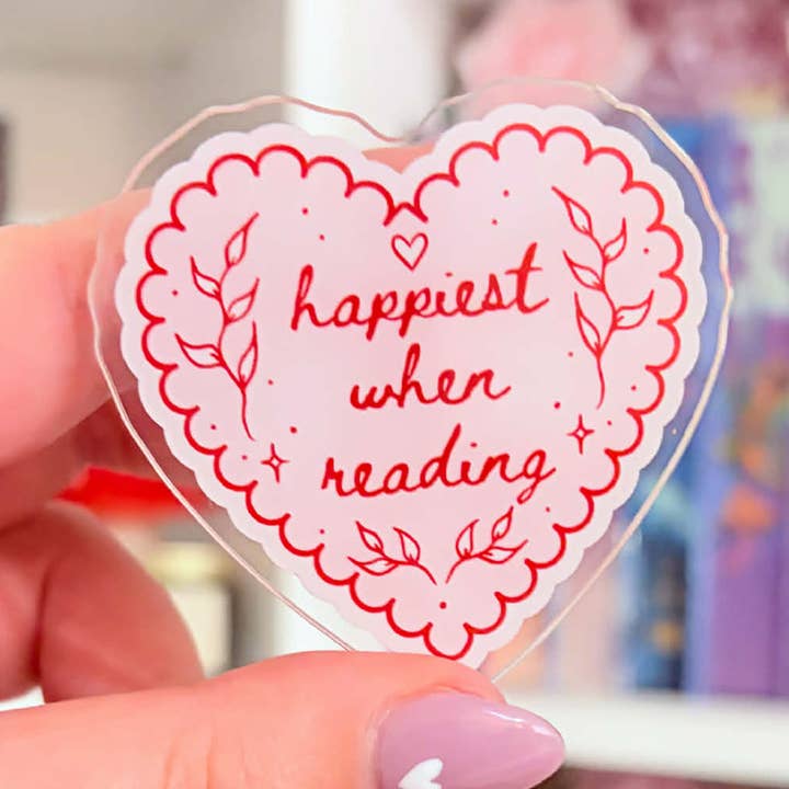 Happiest when reading kindle/phone grip for wholesale by Romantasy Designs