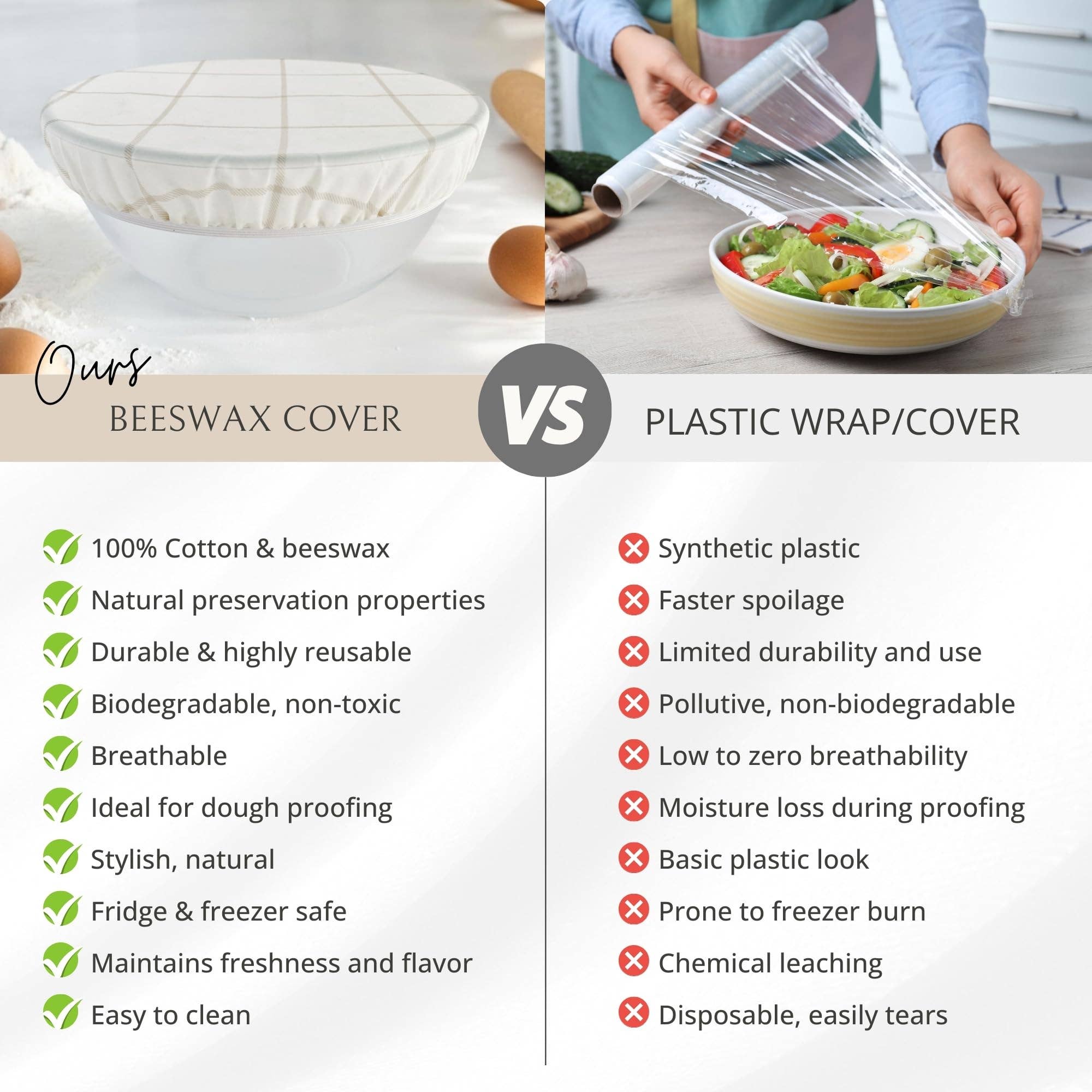 Nectar & Nest – wholesale Livsmedelsförvaring omslag/väska – Återanvändbara bivaxskålsöverdrag för brödjäsning5