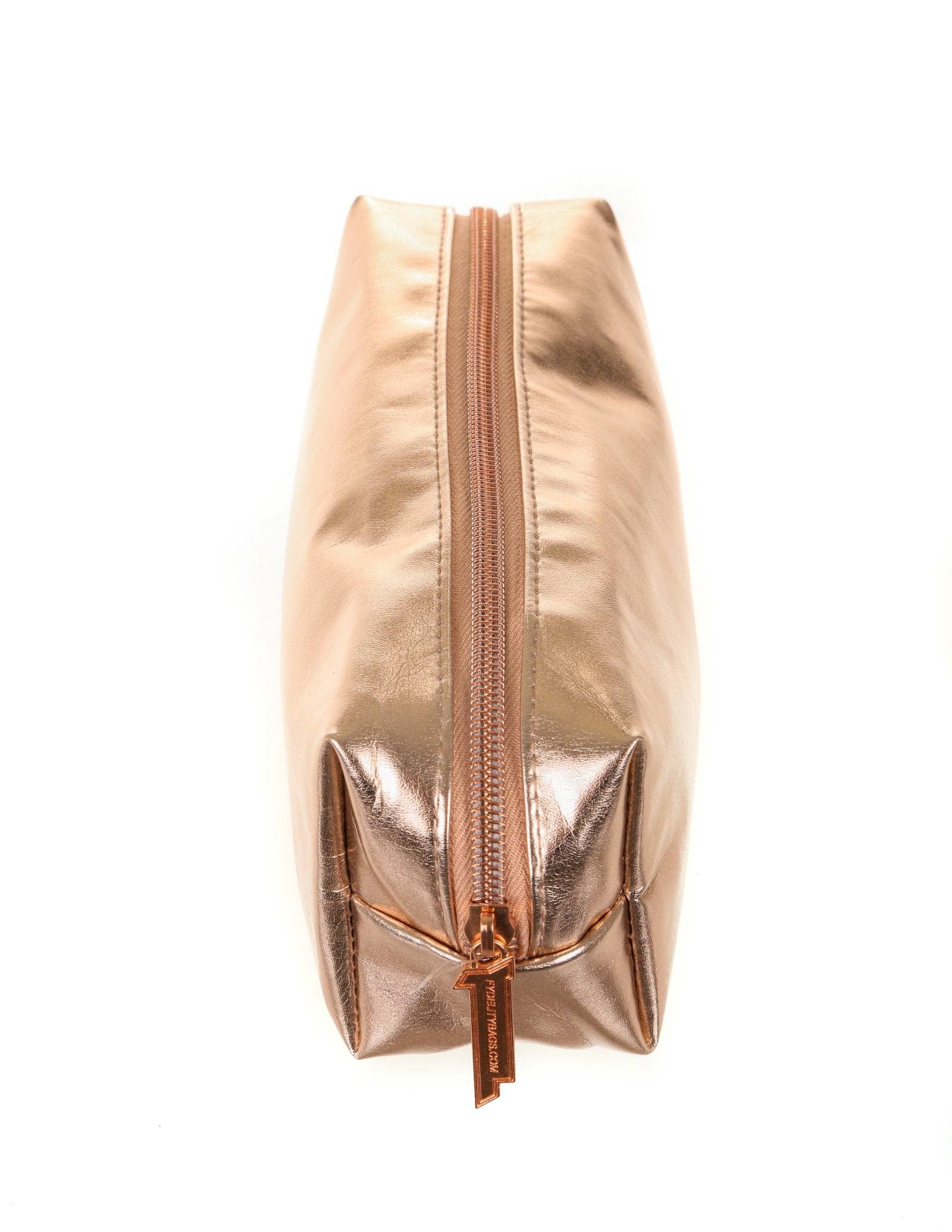 Fydelity - Wholesale Makeup/Cosmetic Bag - 83635: Pencil Pouch | Metallic Rose Gold1