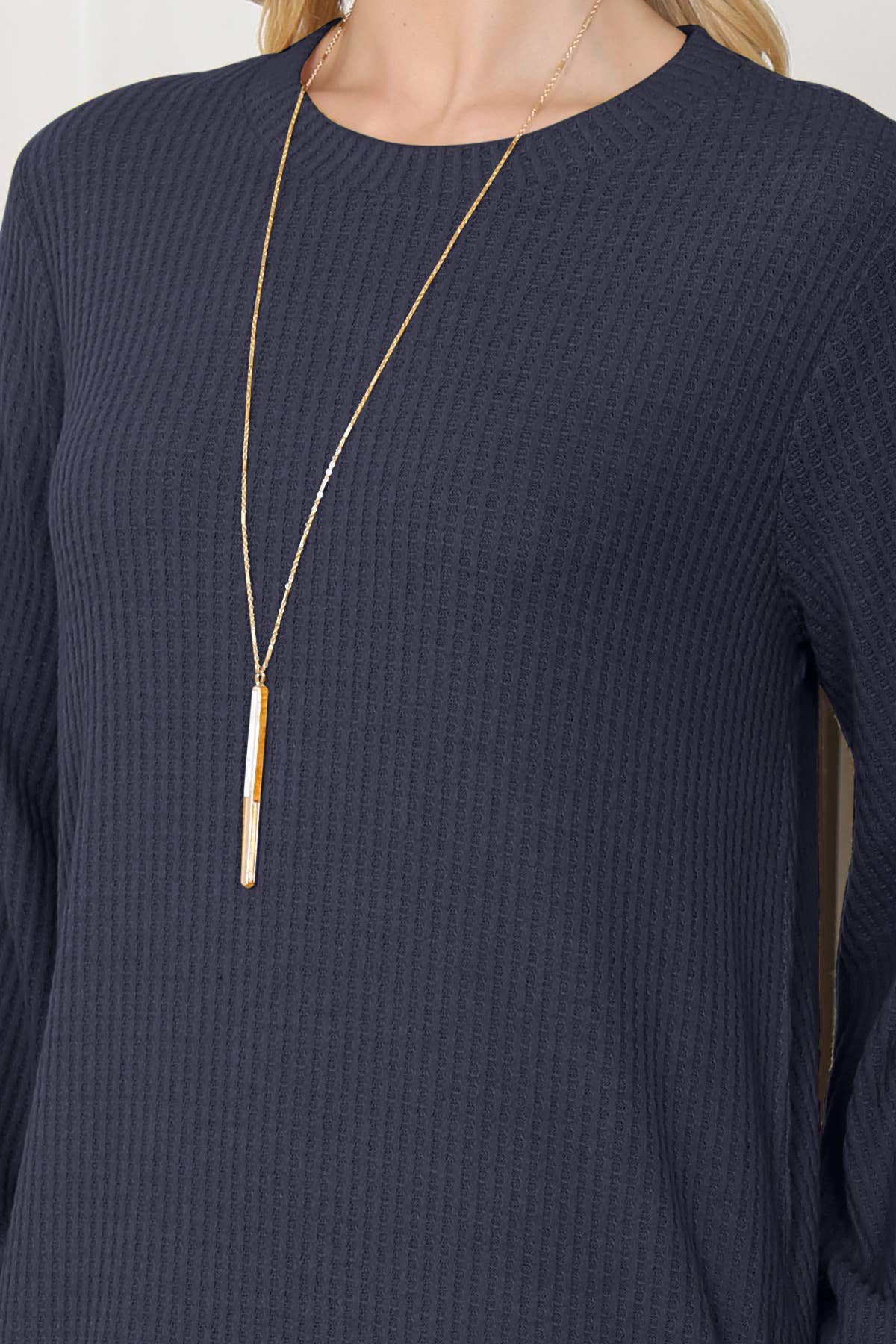 You & Me - Wholesale Dress - Women's - YMD10051V-BRUSHED WAFFLE BUBBLE SLEEVE POCKET DRESS27