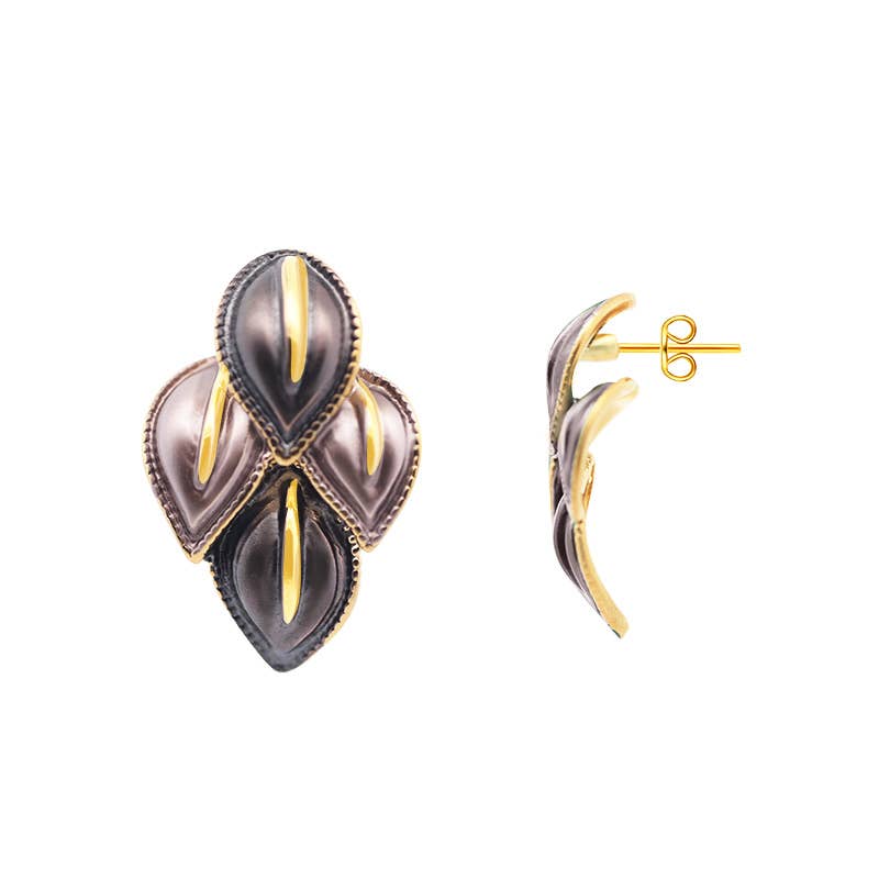 AMORINO SRL – wholesale Stud/post earrings – FOUR-LEAF ENAMELED EARRINGS1