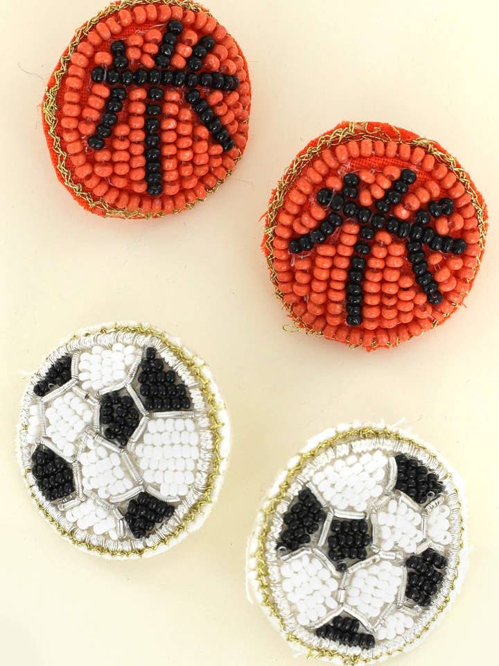 FODBOLD BASKETBALL PERLEØRERINGE G10016_G10017 for engroshandel hos anbfashion