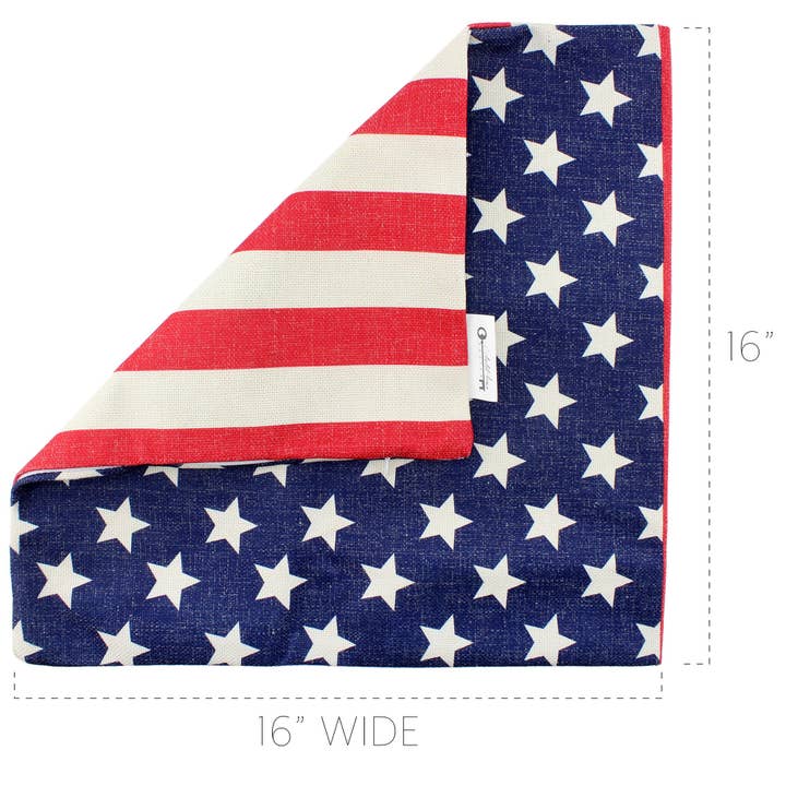 Kurated Korner - Wholesale Sierkussensloop - AuldHome Design kussenslopen met Amerikaanse vlag, set van 35