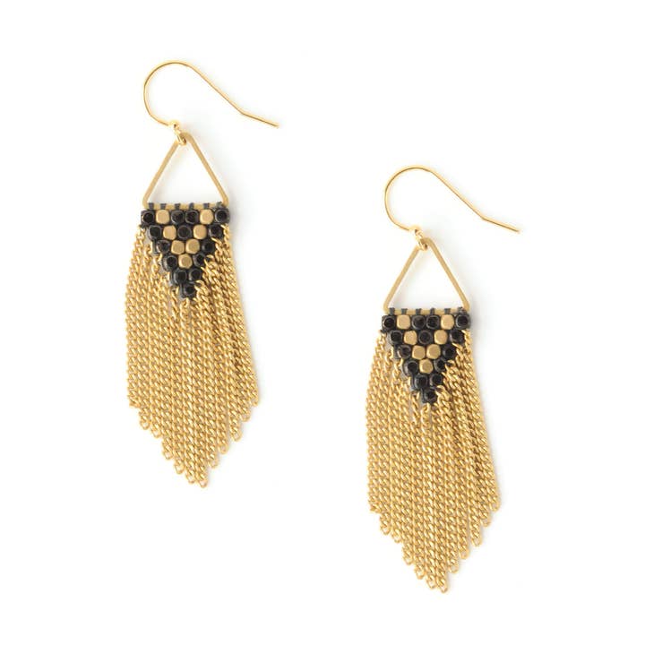 Small Triangle Fringe Earrings for wholesale by The Didi Jewelry Project