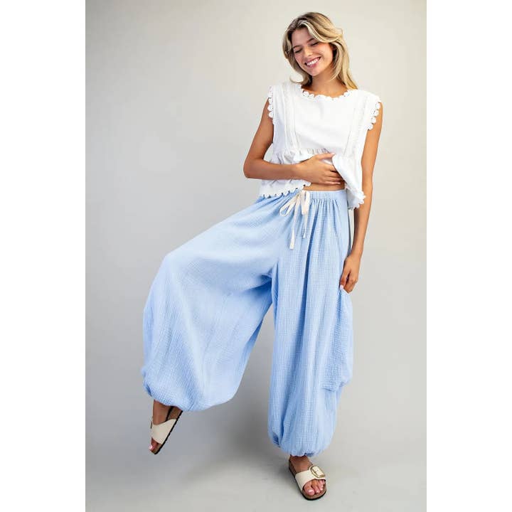 STYLE USA - Wholesale Pants - Women's - NEW Balloon Leg Cotton Gauze Pants7