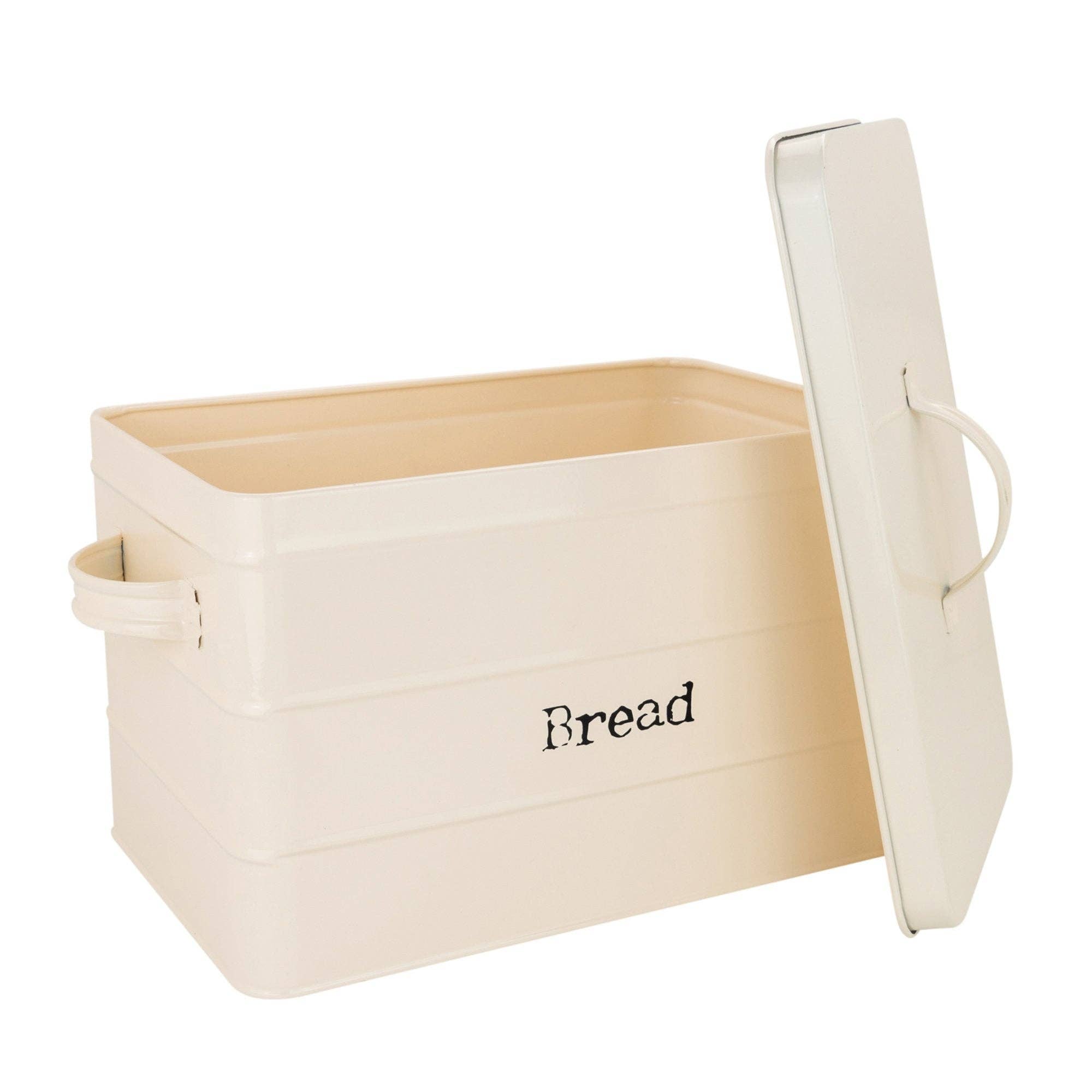 Rinkit Ltd – wholesale Bread box – Harbour Housewares Metal Kitchen Bread Bin - Cream3