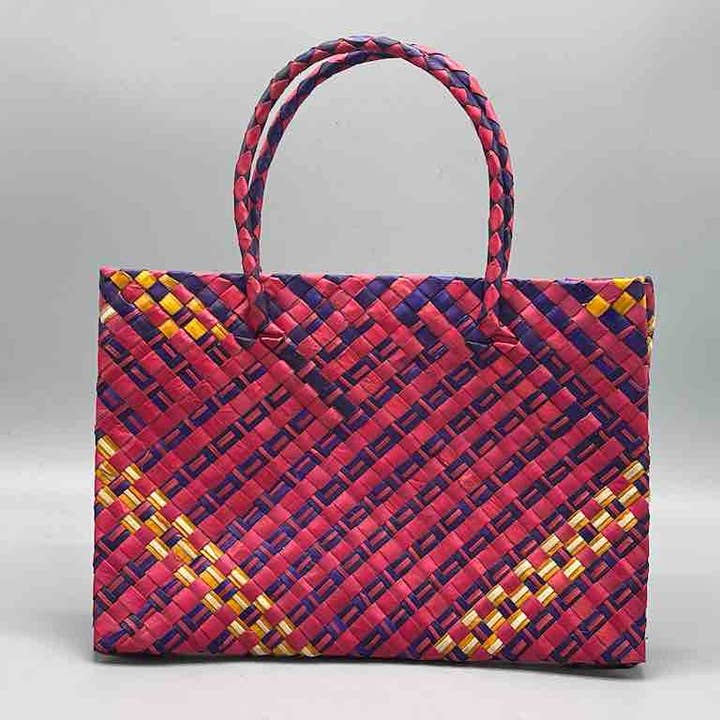 The Niger Bend - Vente Tote bag – femme - Sac fourre-tout en paille de Pandan tissé à la main6