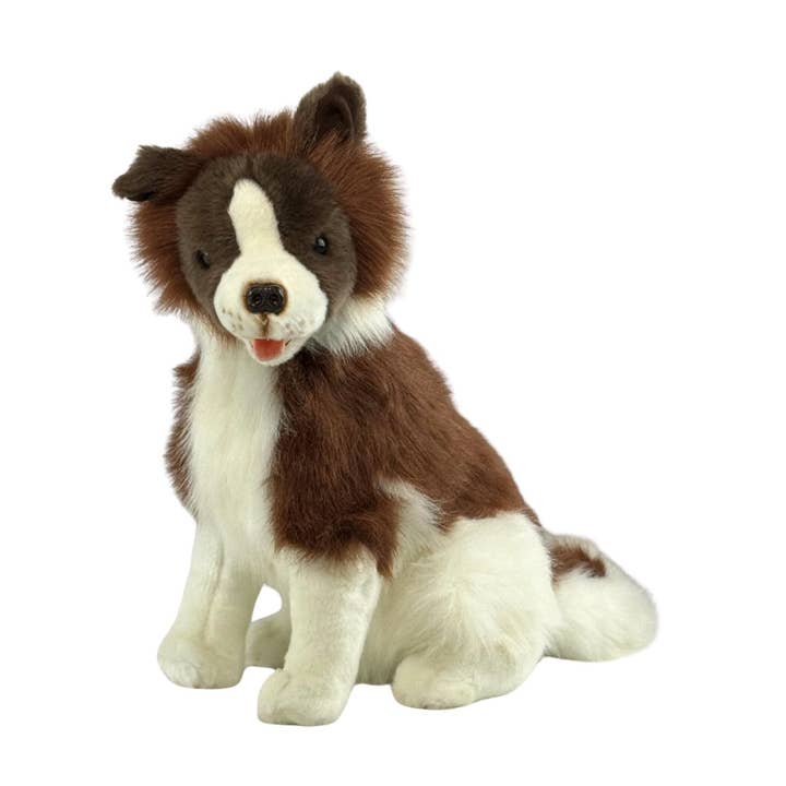 Brandy - Border Collie - 35cm sitting, chocolate for wholesale by Bocchetta Plush Toys