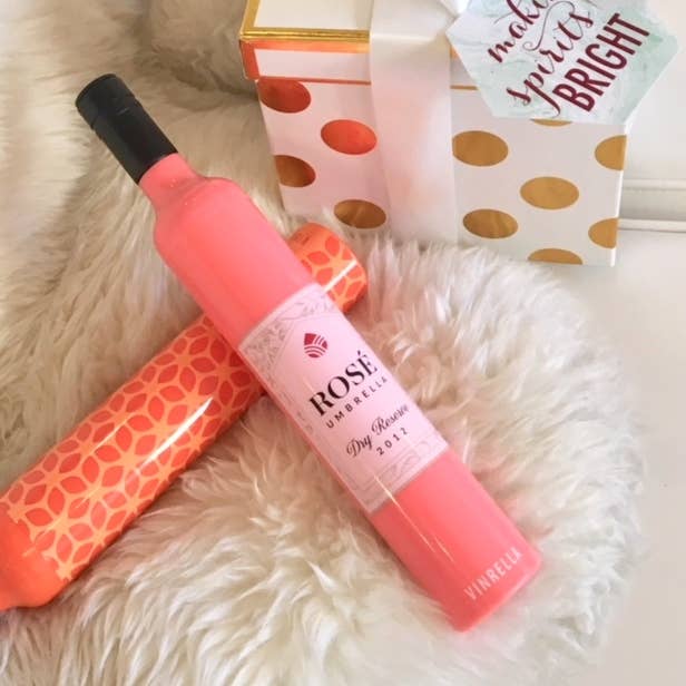 Vinrella - Wholesale Umbrella - Women's - Rosé Wine Bottle Umbrella4