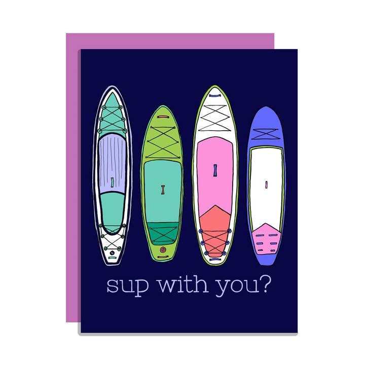 Sup With You Card for wholesale by Wild Lettie