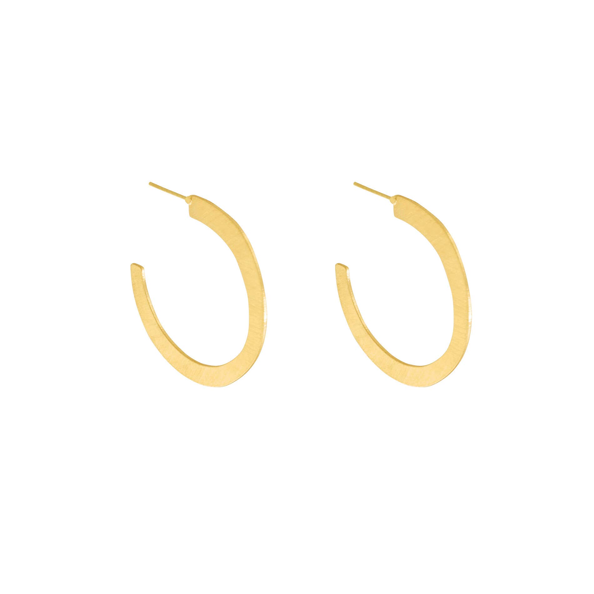 Dansk Copenhagen - Wholesale Hoop Earrings - Alaya Organic Hoop Earring Gold Plating