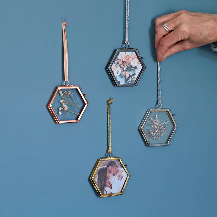 The Paper High Gift Company Limited - Wholesale Picture Frame - Alia Mini Hexagon Hanging Photo Frame - Handmade