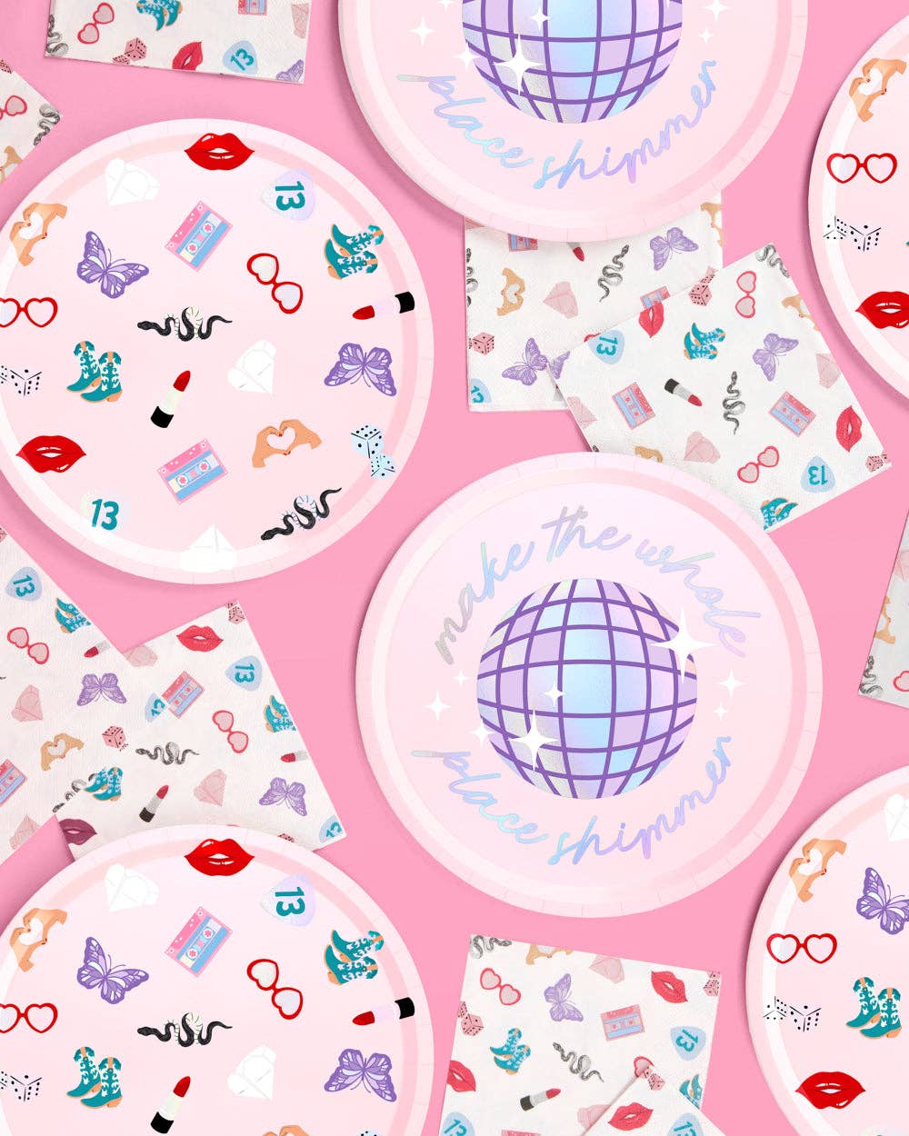 xo, Fetti - Vente Assiette jetable - Assiettes de fête Taylor Swift Eras | 24 assiettes de 9 pouces4