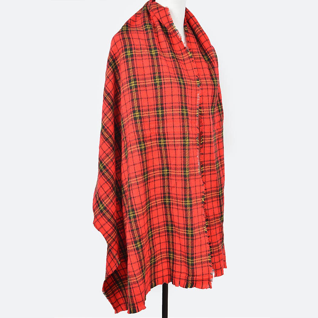Red Plaid Pattern Scarve for wholesale on Faire2
