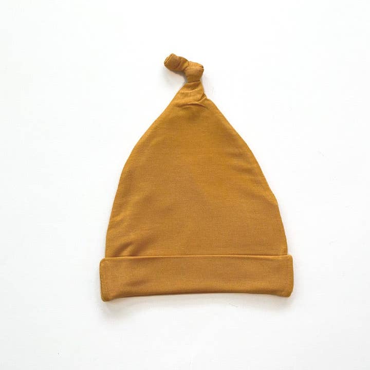 Knot Hat - Mustard for wholesale by Harp Angel Boutique