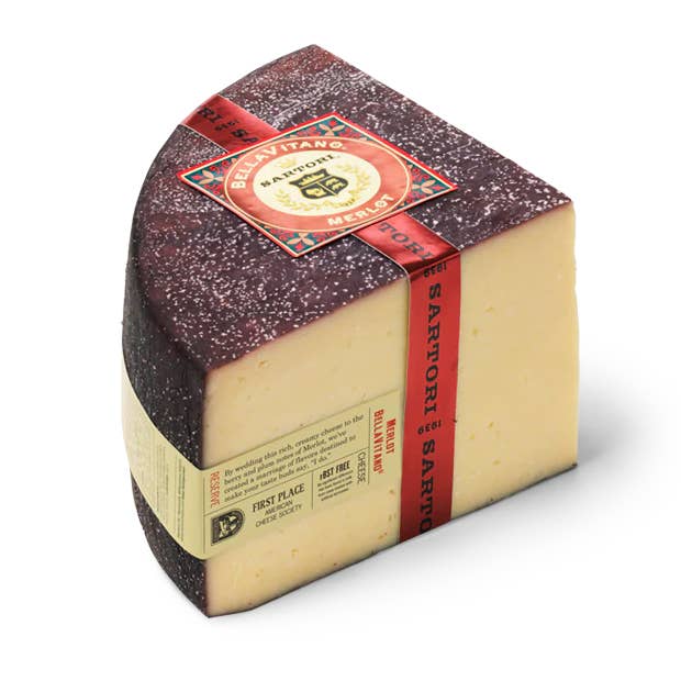 Bellavitano Merlot 1/4 Wheel for wholesale by Keystone Cheese