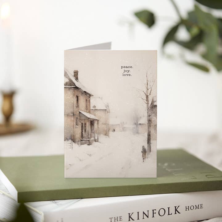 Porter Lane Home - Wholesale Christmas Card - Snowy Street Holiday Greeting Card1