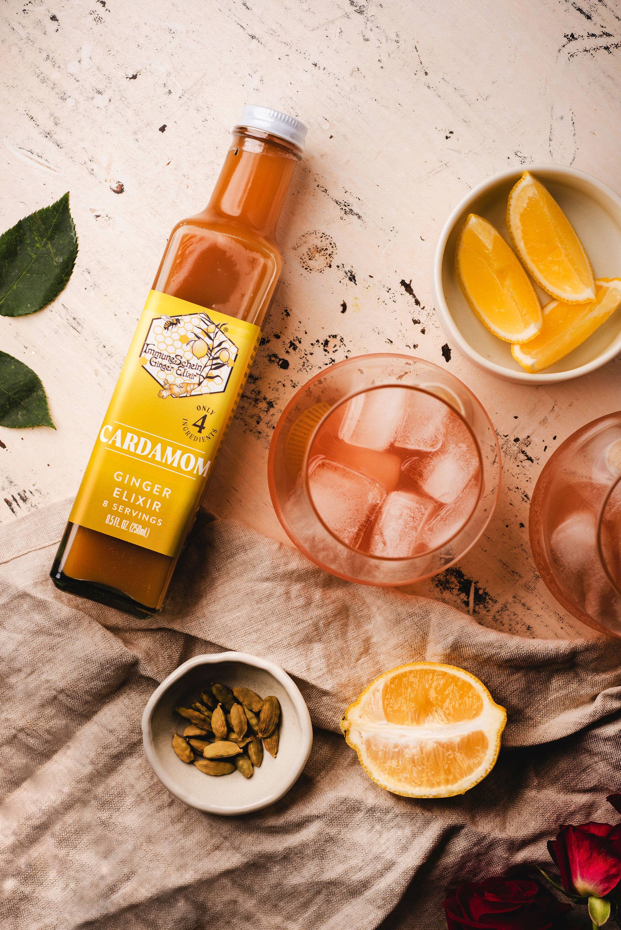 ImmuneSchein Ginger Elixirs - Wholesale Elixir - 8.5 fl. oz. Cardamom Ginger Elixir1