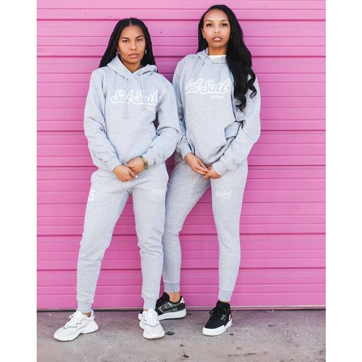 Grey Live the Life Long Sleeve Hoodie for wholesale by Set Sail Apparel