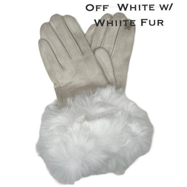 The Magic Scarf Company - Wholesale Gloves - Women's - LC02 - Faux Rabbit Trim Gloves14