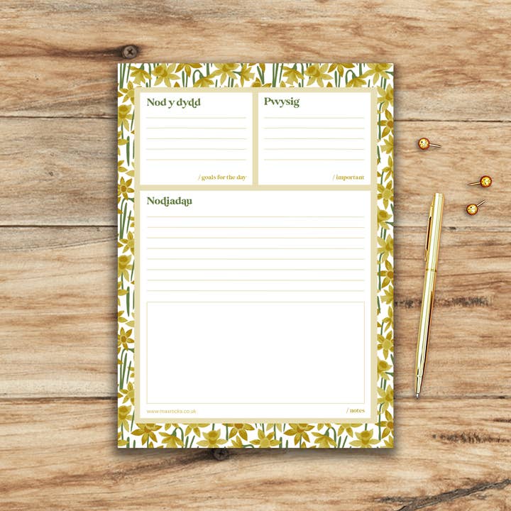 Nodiadau Pob Dydd / Everyday Notepad for wholesale by Max Rocks