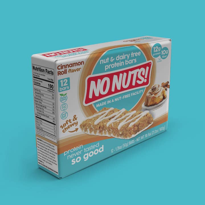 No Nuts! - Wholesale Snack Bar - Cinnamon Roll Snack Bars - 12 Bar Pack3