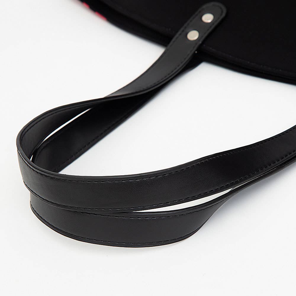 Sensibling Corp. - Wholesale Tote Bag - Women's - Football Stitch Large Tote Bag / Shoulder Bag3